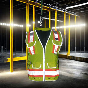 Chaleco de Seguridad Reflectante de Alta Visibilidad para Construcción, OEM 2026, Buena Calidad, con Bolsillos, Logotipo Personalizado, con Muestra Gratuita - Product Image 5