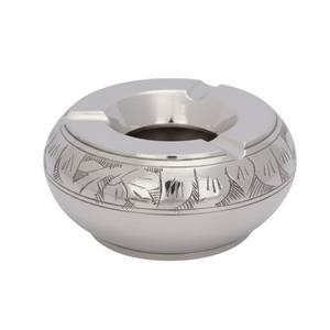 Cendrier en métal massif de qualité supérieure, finition polie en aluminium et étain, vaisselle décorative pour hôtel, bureau, accessoires de bar - Product Image 2