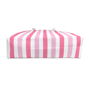 Pink and White Striped Weekender <b>Bag</b> <b>Beach</b> Tote Vacation Travel Carryall <b>Large</b> Capacity Summer Womens Overnight Handbag Gift - Product Image 3