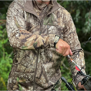 <b>Camo</b> Design Men's Casual Wear Softshell <b>Jackets</b> Windproof Warm Padded Stand Collar Long Sleeves Outdoor Running <b>Jackets</b> - Product Image 5