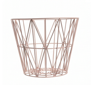 Finest Quality Geometric Metal Wire <b>Storage</b> <b>Basket</b> Rose <b>Gold</b> Modern Design Multi Purpose Organization Bin - Product Image 1