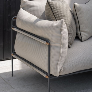 Ensemble de canapés OEM modernes et minimalistes en bois massif pour salon, convertible avec coussins amovibles pour appartement - Product Image 3