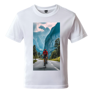 T-shirt pour homme en coton mélangé à motif imprimé, coupe classique, vente en gros directe d'usine - Product Image 2