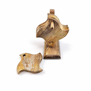 Handcrafted Wooden Coaster Set with Wooden Holder <b>Rustic</b> Mango <b>Wood</b> Drink Coasters for Coffee <b>Table</b> Tea Cups & <b>Dining</b> Decor - Product Image 1