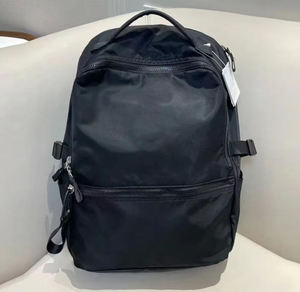 Minimalist Black <b>Backpack</b> Water Resistant Nylon Rucksack Heavy Duty Zipper Business Travel Daypack - Product Image 1