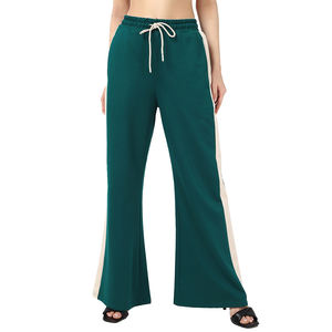 Pantalon de jogging ample en molleton de coton à devant plat pour femme, coupe décontractée, idéal pour l'extérieur, personnalisable (OEM) - Product Image 2