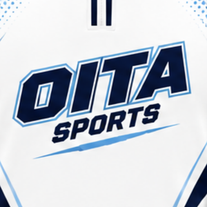 Navy Blue Light Blue White Quarter Zip Sports Shirt Long Sleeve Athletic Training Running Teamwear Custom Sportswear <b>Jersey</b> - Product Image 5