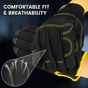 Reasonable Price Safety <b>Gloves</b> Custom Cotton Material Made TPR Impact Anti-slip Mechanic <b>Gloves</b> - Product Image 2
