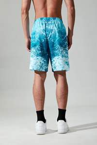 Pantalones cortos con cordón para hombre, estampado de palmeras, tropicales, de verano, para playa, informales, con botones, para vacaciones, coloridos, blancos, estampados, camiseta de verano para hombre - Product Image 2