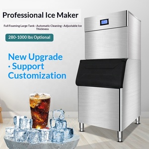 Machine à glaçons commerciale de haute qualité, type eau, fabrication rapide de glaçons en cubes, refroidissement rapide, machine à glaçons automatique pour hôtel - Product Image 1