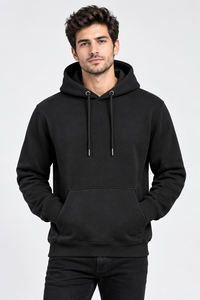 Sudadera con Capucha Negra Personalizada con Logotipo para Hombre |   Ropa Deportiva al por Mayor OEM con Etiqueta Privada - Product Image 6