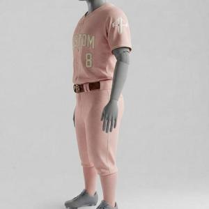 Conjunto de Uniforme de Béisbol Deportivo con Estampado Sublimado y Logotipo Blanco para Hombre, 100% Poliéster, Manga Corta - Product Image 5