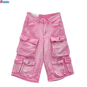 Pantalones vaqueros de mezclilla para mujer, estilo vintage, lavados, de cintura media, transpirables, tipo cargo, de longitud media - Product Image 3