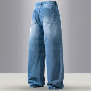 Baggy Pants Loose Fit <b>Elastic</b> <b>Waist</b> 100% Cotton Heavyweight Casual Wear Easy Daily Style Comfortable Fit for Men's 2026 - Product Image 3