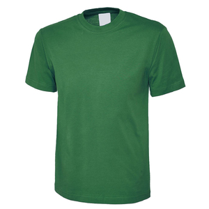 Men's <b>Green</b> 100% Cotton Short Sleeve O-Neck <b>T</b>-<b>Shirt</b> Regular Fit Solid Color Casual Jersey Knit Blank Design Tee <b>Shirts</b> - Product Image 1