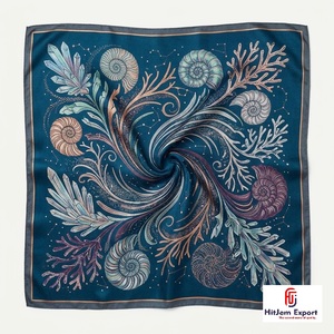 Custom Printed Womens Square <b>Scarf</b> Lightweight Soft Fabric Fashion Accessories OEM ODM Manufacturer Madeira Custom Fabric - Product Image 1