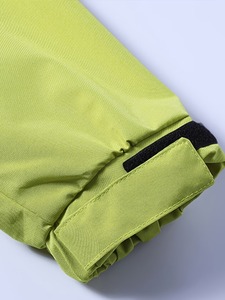Men's Hooded Waterproof Windbreaker <b>Jacket</b> Solid Color Sporty Outdoor <b>Lightweight</b> Zipper Closure Polyester Shell Yellow Zipper - Product Image 6