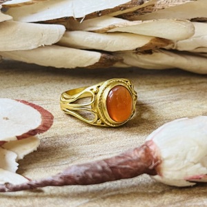 Latest High Demand Carnelian Boho Brass <b>Ring</b> 18k Gold Plated Vintage <b>Statement</b> <b>Ring</b> Tribal Handmade Wholesale <b>Ring</b> For Women - Product Image 6