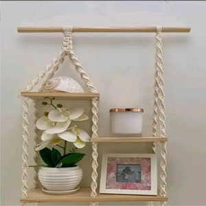 Calcomanía de Pared de Macramé con Diseño Intrincado y Multitexturizado, Diseño Contemporáneo para Decoración del Hogar, Cubre Paredes Amplias Disponible - Product Image 2