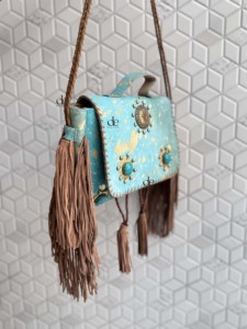 Sacs à main en cuir de fourrure de vachette sac à provisions sacs décontractés cheveux de fourrure métallique sur sac à main en cuir caché bohème femmes utilisation sac à main - Product Image 3