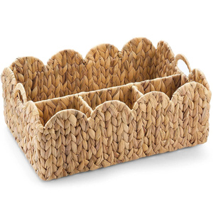 Unique Design Manufacturer Wholesaler Water Hyacinth <b>Storage</b> <b>Baskets</b> with Handles Handmade - Product Image 1