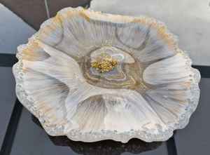 Bol décoratif blanc miroir scintillant, bols décoratifs faits à la main - Product Image 2