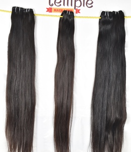 Cutícula alineada venta al por mayor color natural negro mujeres máquina de tejer doble trama fabrica extensiones de cabello humano vietnamita - Product Image 4