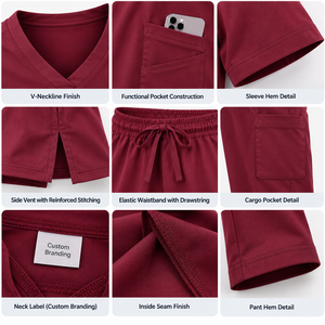 Ensembles de tenues médicales personnalisées pour femmes : Jogger, Blouse et Pantalon, pour infirmières, médecins, personnel hospitalier et esthéticiennes - Product Image 5