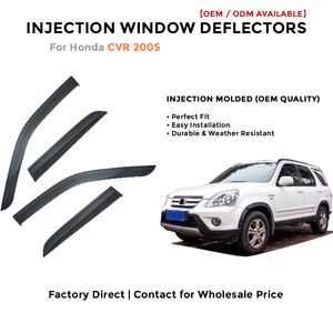 Deflector de Viento Negro Completo para Honda CRV 2005, Protector Solar y de Lluvia, Visera para Ventana de Coche - Product Image 2