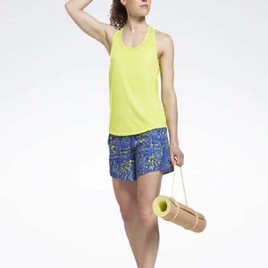 Top informal sin mangas para mujer, camiseta sin mangas de punto transpirable de color sólido, cuello redondo, estilo deportivo, amarillo - Product Image 3