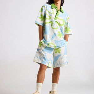 Ensemble deux pièces pour homme de qualité supérieure, décontracté, été, 100% coton, uni, personnalisable, séchage rapide, respirant, ensemble deux pièces pour homme en sublimation - Product Image 1