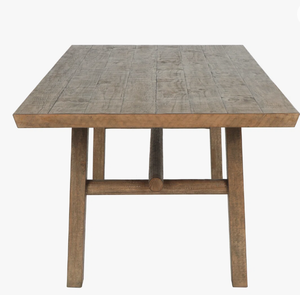 Venta Directa de Fábrica, Juego de Comedor de Lujo de 6 Plazas en Madera de Mango con Sillas Beige, Diseño Moderno para Hoteles y Villas - Product Image 5