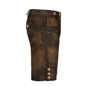 Pantalones Cortos Bávaros de Cuero Marrón para Hombre, Bordados, de Cintura Alta, Casuales, Tipo Bermuda, Impermeables, Transpirables, con Logotipo Frontal, de Poliéster Sólido - Product Image 5
