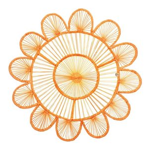 Boutique Style Raffia <b>Table</b> Mat Woven Straw Green Color Charger Mat Premium Quality Citrus <b>Outdoor</b> Dinner Decoration Set Retail - Product Image 2