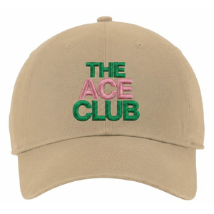 Casquette de baseball en coton brodée AKA Club Series, couleur camel, visière incurvée réglable, décontractée, unisexe, pour le sport et les activités de plein air - Product Image 1