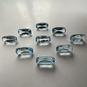 TOPAZO AZUL CIELO TFH, CORTADO EN COJIÓN LARGO, TAMAÑO 7 X 14, PAQUETE DE 9 PIEZAS Y 42 CATAVORTELES, pulido y para la fabricación de joyas, increíble piedra semipreciosa - Product Image 2