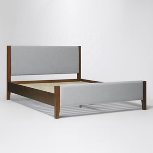 Pour revendeur Cadre de lit en bois de style minimaliste Assemblage facile sans outil Lit à plateforme Queen Size OEM/ODM - Product Image 3