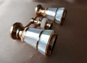 Binoculares Náuticos Modernos Más Vendidos, Marco de Latón Chapado en Oro, Impresión de Madreperla, Decoración para el Hogar, Regalos Empresariales - Product Image 4