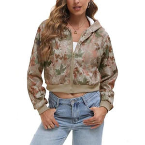 เสื้อฮู้ดดี้ผู้หญิงแบบมีฮู้ดสำหรับฤดูหนาว พิมพ์โลโก้ด้านหน้า ผ้าฟลีซหนานุ่ม ซิปหน้า ป้องกันขนร่วง ระบายอากาศได้ดี ผลิตจากผ้าฝ้าย 100% ทรงบ็อกซี่ ความยาวปกติ - Product Image 1