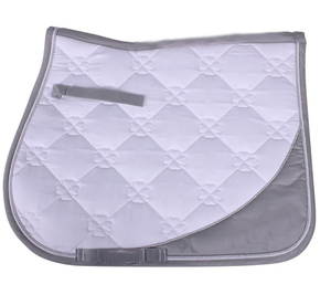 Tapis de selle d'équitation matelassé en tissu polyester personnalisé, tapis de selle anglais sur mesure pour cheval - Product Image 4