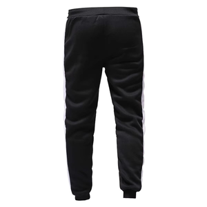 Ensemble survêtement homme personnalisé avec logo, sweat à capuche zippé noir et blanc, pantalon de jogging en molleton, deux pièces, streetwear, sportswear - Product Image 6