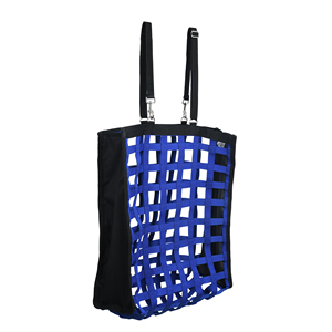 Blue Horse Hay Bag Open Front Webbing Design <b>Slow</b> <b>Feeder</b> with Adjustable Straps Durable Hanging Stable Feeding Bag for Travel - Product Image 2