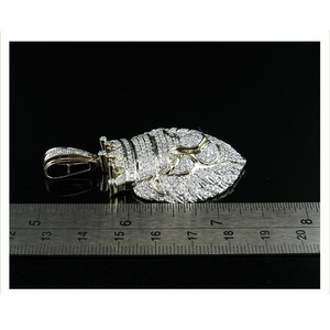 SHRAMAN DIAMOND Colgantes de León con Diseño de Cara de Animal Personalizado para Hombre, Estilo Hip Hop, Chapado en Oro, Plata 925, Corte Brillante - Product Image 5