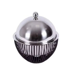 Chauffe-plats design en acier au carbone noir mat, finition sablée satinée, forme géométrique, pour plats chauds et casseroles modernes - Product Image 4