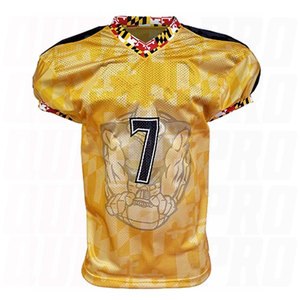 เสื้ออเมริกันฟุตบอลแบบกำหนดเอง OEM แขนสั้น ผ้าระบายอากาศได้ดี หมายเลขทีมและชื่อส่วนตัว ขนาดใหญ่พิเศษ ทนทาน - Product Image 6