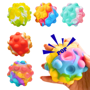 Balle sensorielle anti-stress en silicone Pop Bubble Fidget avec taille et couleur personnalisables pour les enfants de 5 à 7 ans et les adultes - Product Image 1