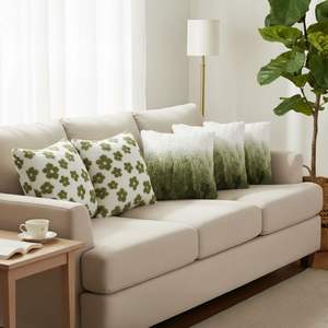 SOGA 5-Piece Ombre Faux Fur Pillowcase Set Garden Bloom Delight <b>Throw</b> <b>Pillow</b> Cover for Sofa Decor - Product Image 2