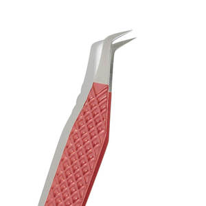 Pince à épiler pour extensions de cils DANTRIC IMPLANTS FX-638 en acier inoxydable, pointe incurvée de précision, prise en main parfaite, pointe lisse, longueur 10 mm - Product Image 5