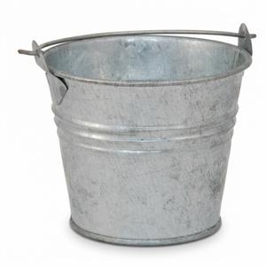 Seau en acier galvanisé de dernière génération avec poignée en bois, seaux en acier galvanisé argenté pour jardin, maison et usage industriel - Product Image 3