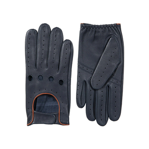 Gants de conduite unisexes en cuir de mouton jaune et noir, respirants et imperméables, pour l'extérieur, conçus pour la ville - Product Image 4